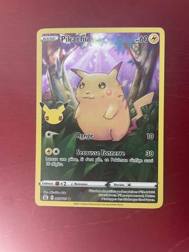 Carte pokémon pikachu full - pikachu,
