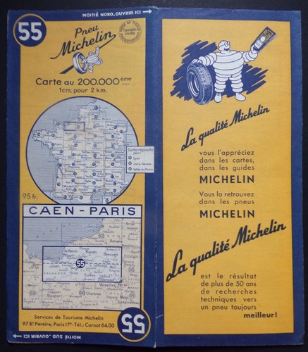 Carte michelin caen - carte,
