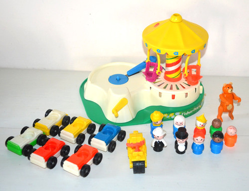 Lot ancien jouets - lot, manège