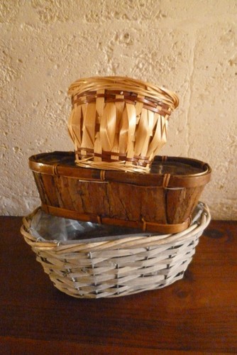 Panières cache pots rotin - cache,