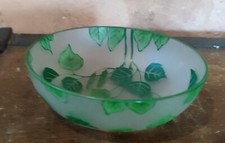 Coupelle bol  verre peint signé Kolek ... Kralik