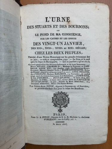 Urne des stuarts - l'urne, et