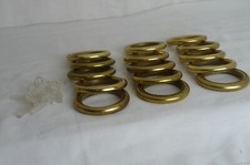 15 ANNEAUX de rideaux en laiton "doublé" ext: 7 cm int :4.6 cm