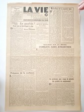 JOURNAL LA  VIE COMMERCIALE ET FINANCIERE 2 /8/1944  " COMBATS DANS AVRANCHES "