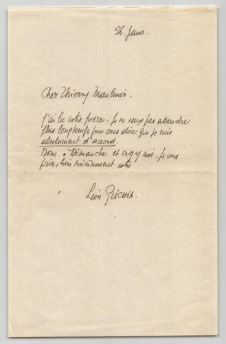 Léon gischia lettre - gischia,