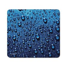 Allsop Mouse Pad Blue Raindrop Design Natural Rubber Flimsy 1/8'' Thin Durable
