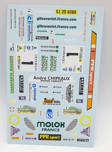 Decal neuf rallye miniature - decal,