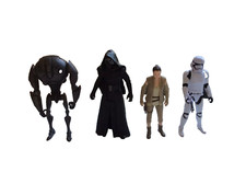 28 ⚜ Lot De Figurines Star Wars Kylo Ren Rey Soldat De l'empire Droid De Combat