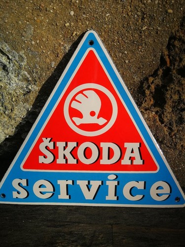 Plaque émaillée skoda - émaillée,