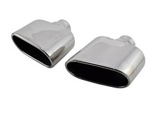 2 EMBOUTS D'ECHAPPEMENT INOX BMW X5 E70 2007+ A SOUDER LOOK PHASE 2