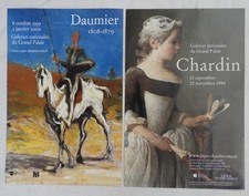 x2 affiches Exposition au Grand Palais Paris 1999-2000 Daumier & Chardin (40x60)