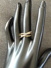 Bague triple anneau or 18