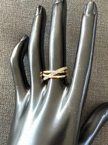 Bague triple anneau - , or