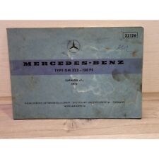 Mercedes Moteur OM352 130PS (95cv) - 1970 - Manuel catalogue Piece detachees