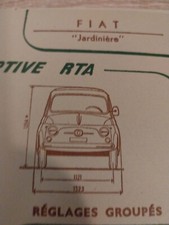 Fiat 500 Jardiniere fiche technique descriptive  Fiat Jardiniere 499.5 Cc 1962 