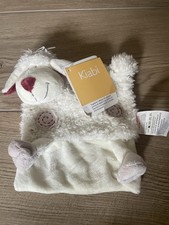 Doudou Peluche Mouton Blanc Kiabi Baby Rouge Plat Vintage Agneau