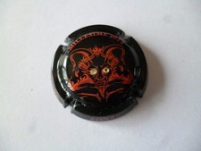 capsule de champagne, PIERRE Christophe, 2014, noir et rouge, avec strass, N°9c