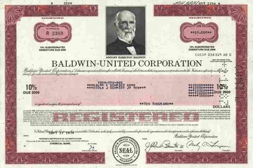 Baldwin united corp 1979 - corp.,