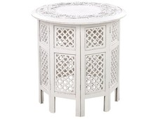 Table d'Appoint Blanc Cassé