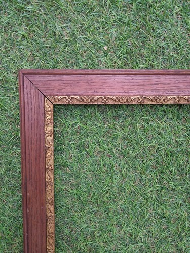 Ancien cadre bois chene frise - chene,