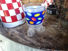 Verre publicitaire à pieds SMARTIES - Pas treets,  m&m's, chocolat, dragées