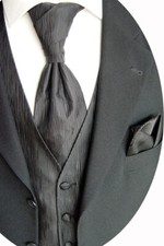 Beytnur Gilet de Mariage Plastron,Mouchoir,Cravate Nr31.2 Taille 44-62 & 90-114