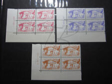 BEAUX TIMBRES DE TUNISIE N° 444 - 446 BLOCS DE 4+ BDF+ CD- NEUFS SANS CHARNIERE 
