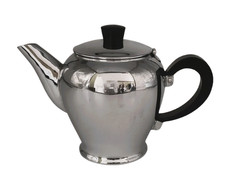 ✨ Théière ETS Baumlin – Nickel Chromé – Vintage / Art Déco – Très Bon État ✨