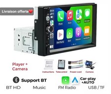 Autoradio Tactile Apple CarPlay Android Bluetooth télécommande Et Caméra Recul