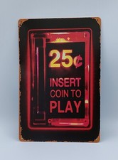 Plaque en métal Retro Insert