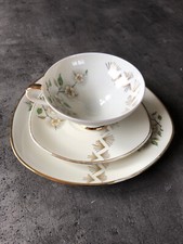 Ancienne Tasse à thé café porcelaine Bavaria D$RW Weissenstadt Nr 6 OR FLEURS