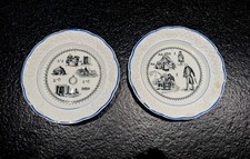 2 assiettes  rébus  Choisy Hautin Boulanger