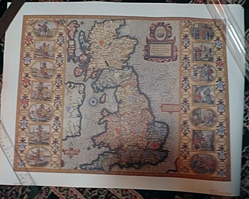 New antique map of great - map,