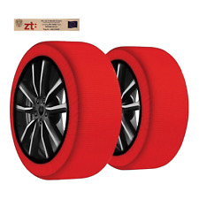 Set 2 Chaînes à Neige en Tissu Chaussettes Homologué Fr 16662 Voiture pour Pneus