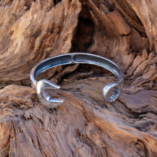 Large Clé Outil Torque Couple 925 Argent Sterling Bracelet Motard Viking Bijoux