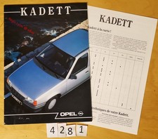 OPEL KADETT GL GT GSi CABRIO BREAK Prospectus+ Technique 24+6 pages Fr 1988