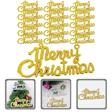 20pcs joyeux Noël décorations d'arbre vitrine décor de fête d'ornement suspendu