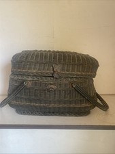 ancien panier en osier Pour Picnic Volaille 