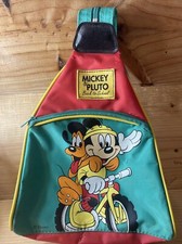 Vintage Disney Sac À Dos Enfants Mickey & Pluto Back To School Rare 
