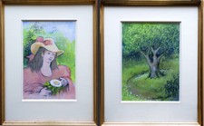 Madeleine Luka deux aquarelles