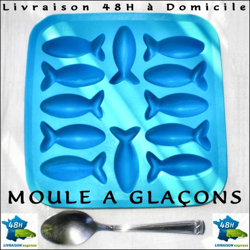 Moule glaçons poissons bac - a,