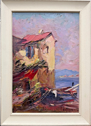Tableau huile sur panneau - panneau,
