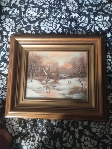 Noha ancien tableau huile - f,