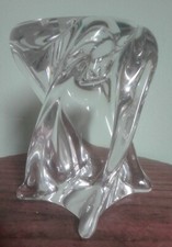 bougeoir en cristal torsadé signe saint louis 1967