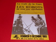 COLL.J. LE BOURHIS AFFICHE Spectacle/ CAFE DE LA GARE "ROBOTS" 1980 La Rochelle