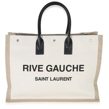 Sac Rive Gauche En Lin Beige