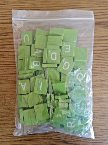 Green with white - green, wood