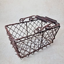 Panier métal tressé anses - panier,
