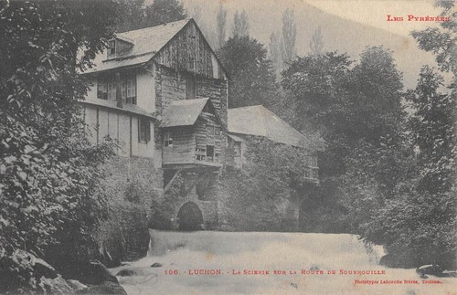 Cpa luchon la - /, scierie