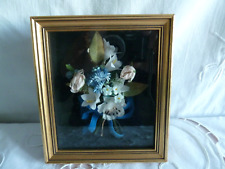 Ancien petit cadre  fleurs